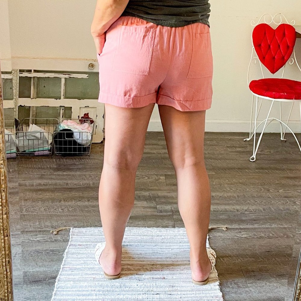 NAVY Cotton Drawstring Shorts - Picture 4 of 7